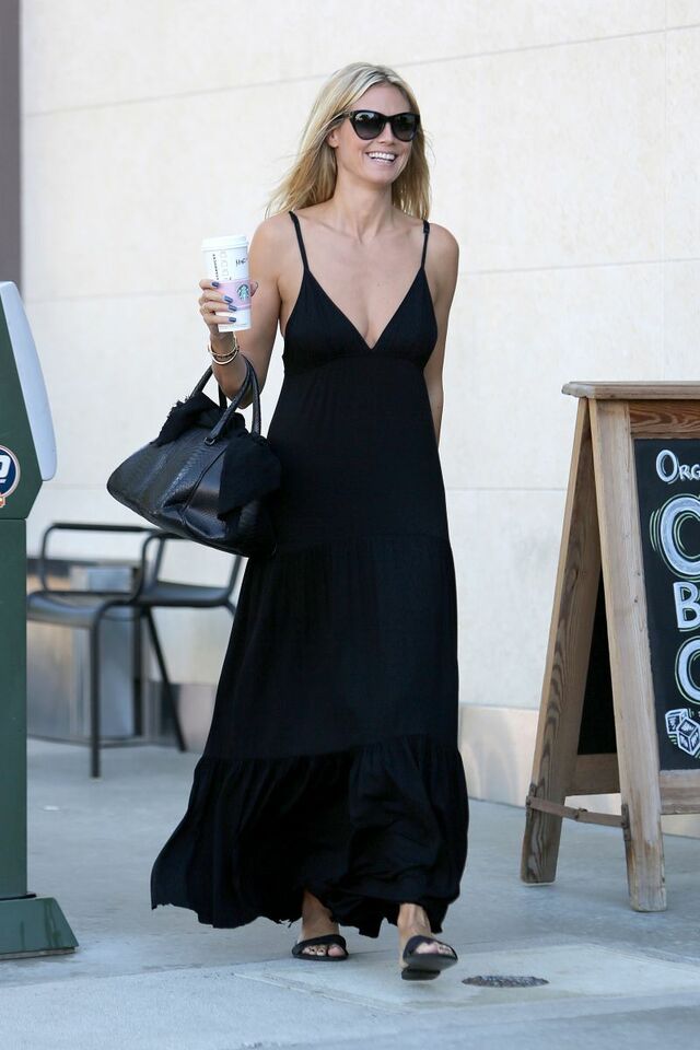 Heidi Klum in maxi dress