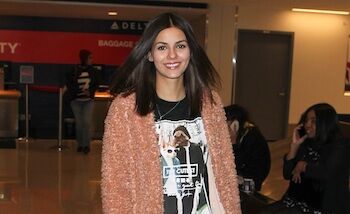 OOTD: Victoria Justice in fuzzy vest