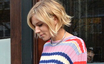 OOTD: Sienna Miller in een stripy maxi