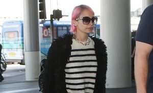 OOTD: Nicole Richie in fluffy vest