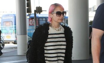 OOTD: Nicole Richie in fluffy vest