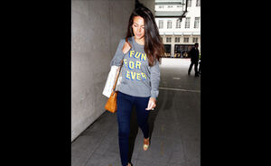 OOTD: Michelle Keegan in vrolijke outfit