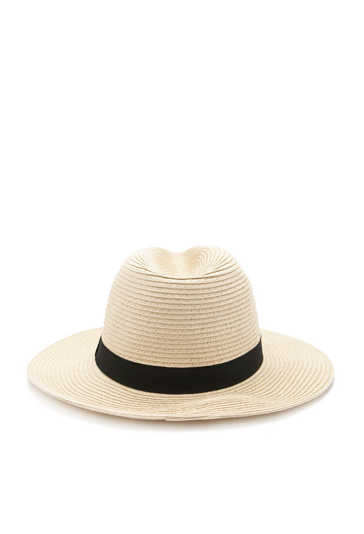 Forever 21, Straw Ribbon-Trimmed Fedora