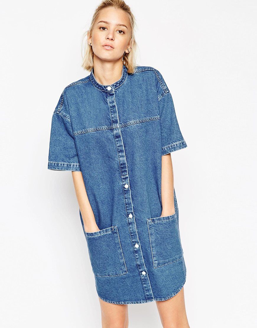 Denim shirt dress