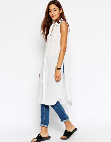 ASOS, Sleeveless Longline Maxi Blouse