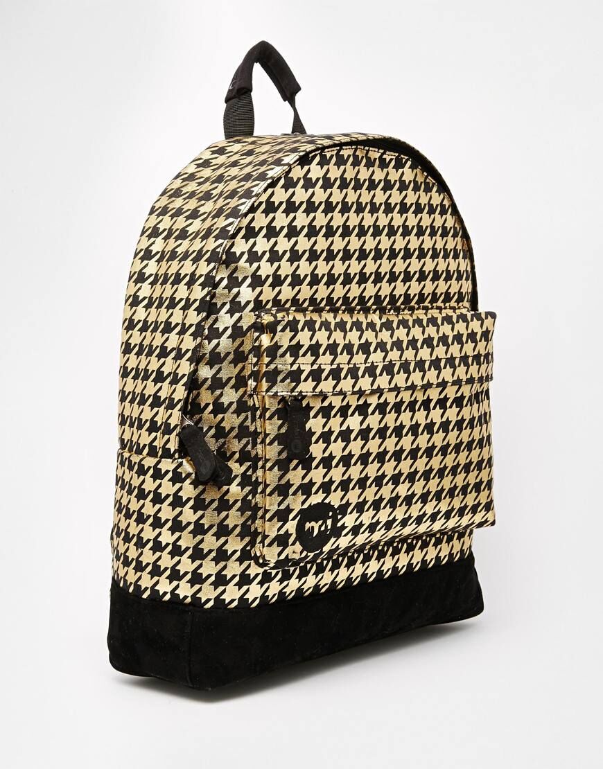 Mi-Pac Backpack in Gold Houndstooth