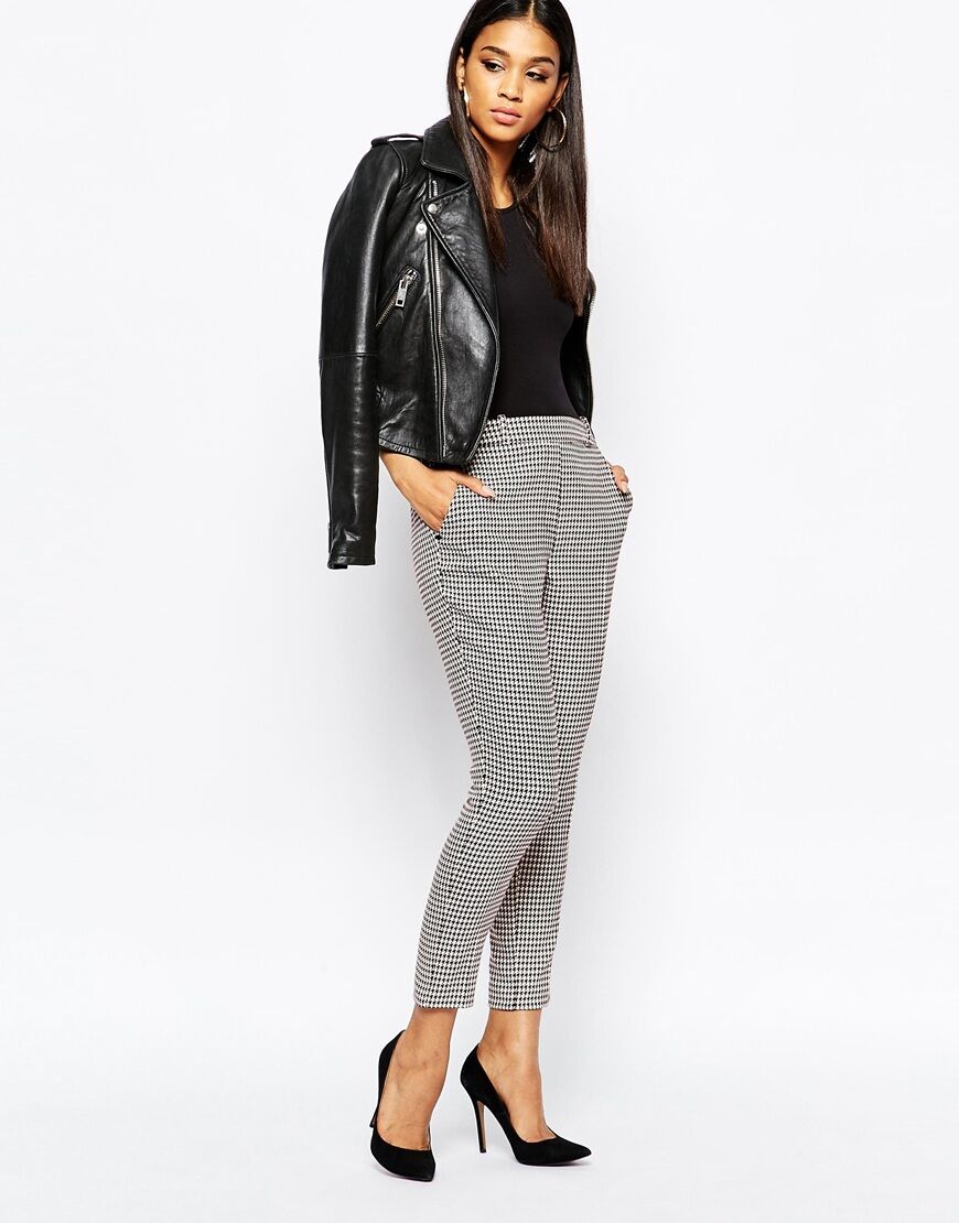 River Island Houndstooth Cigarette Trouser