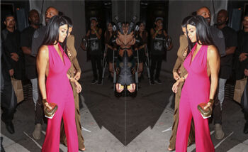 OOTD: Kourtney Kardashian in pretty pink