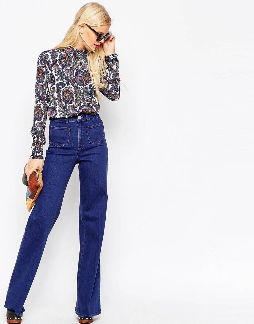 ASOS 70s Paisley Print Blouse