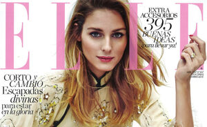 Olivia Palermo in prachtige Prada pyjama op de cover van Elle Spain