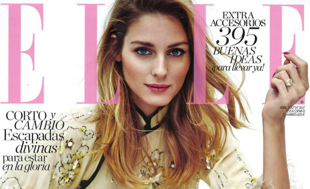 Olivia Palermo in prachtige Prada pyjama op de cover van Elle Spain