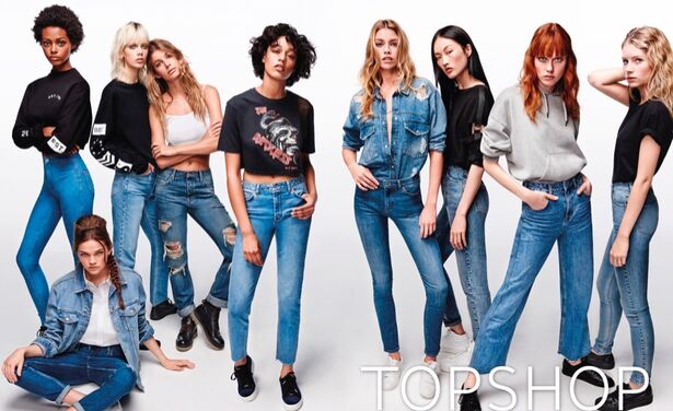 Stella Maxwell en Lottie Moss poseren voor nieuwste Topshop denim collectie