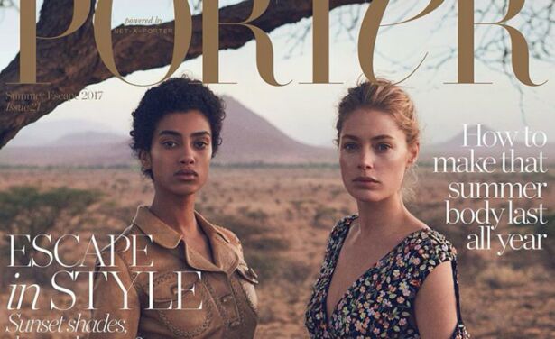 Doutzen en Imaan Hammam op de gevoelige plaat vastgelegd in Kenya voor Porter