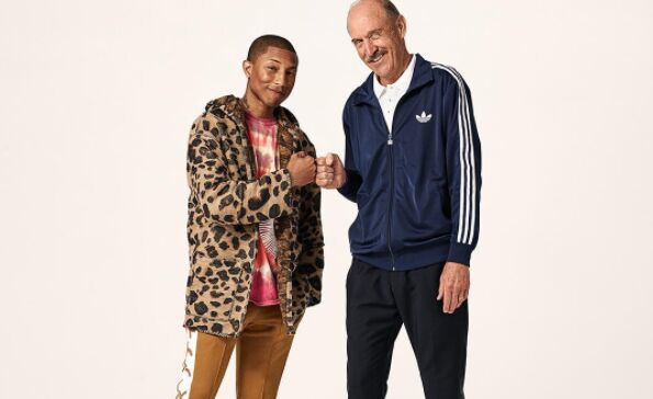 Pharrell Williams hult Stan Smith opnieuw in een pastelkleurig jasje