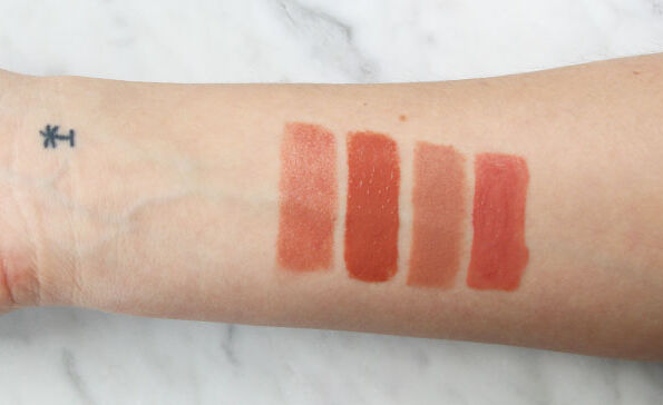 4x Go-to nude lipsticks + gloss