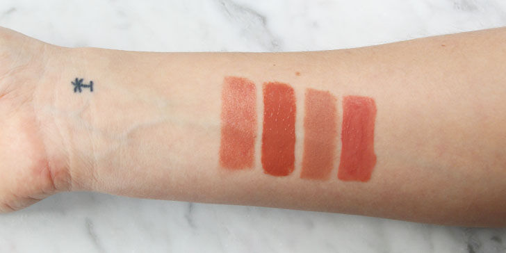 4x Go-to nude lipsticks + gloss