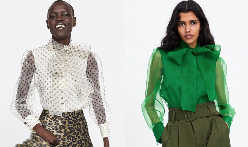 Deze organza blouse van Zara vliegt op dit moment de schappen uit