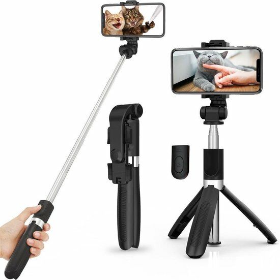 selfie stick, selfie ring light