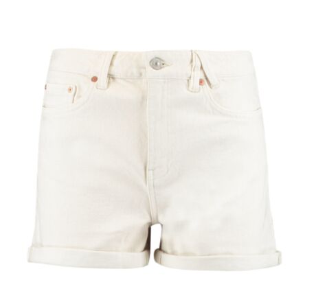 wit denim short combineren