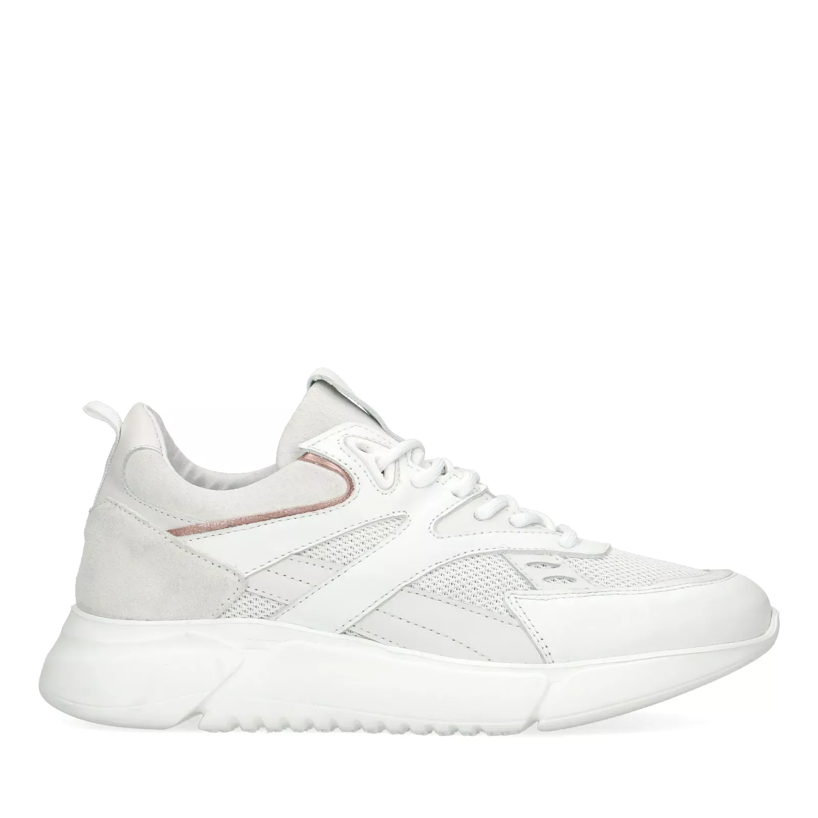 Witte leren sneakers