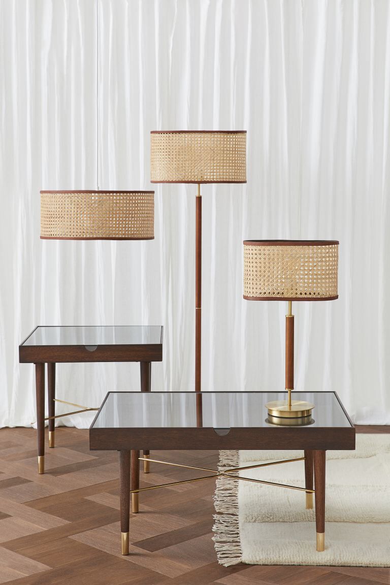 Rotan plafondlamp 