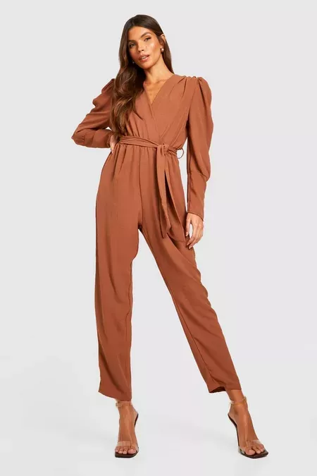 geweven jumpsuit boohoo